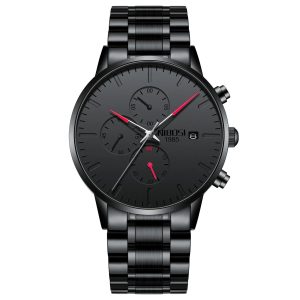NIBOSI 2588 — All Black Chronograph Quartz Watch