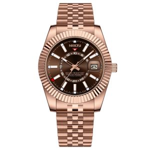 NIBOSI 2638 — Classic Fluted Men's Watch