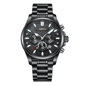 NIBOSI 2512 — Men's Stainless Steel Chronograph Watch